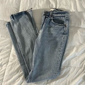 GRLFRND Harlow High Rise Bootcut Slit Jeans